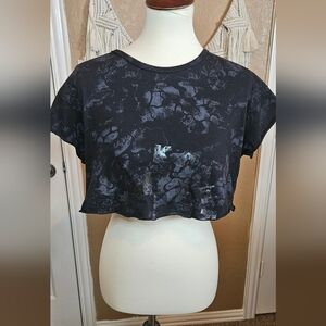 Cropped GREY 90's Style Womens Gymshark Tee Shirt Size Large